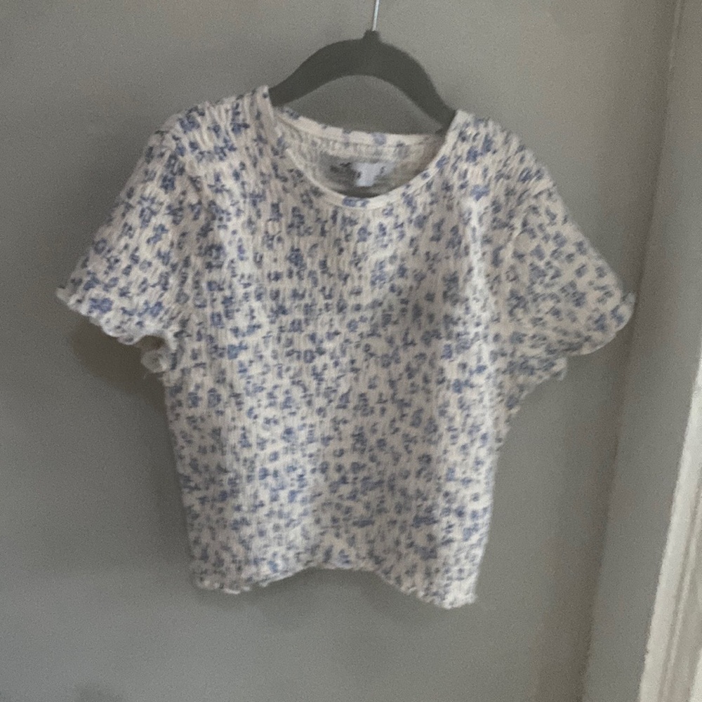 HOLLISTER Cropped Floral Baby Tee